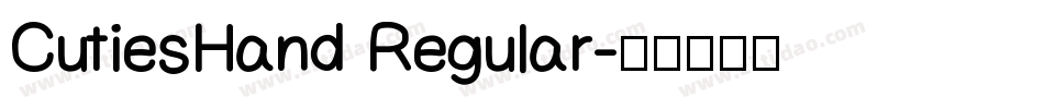 CutiesHand Regular字体转换